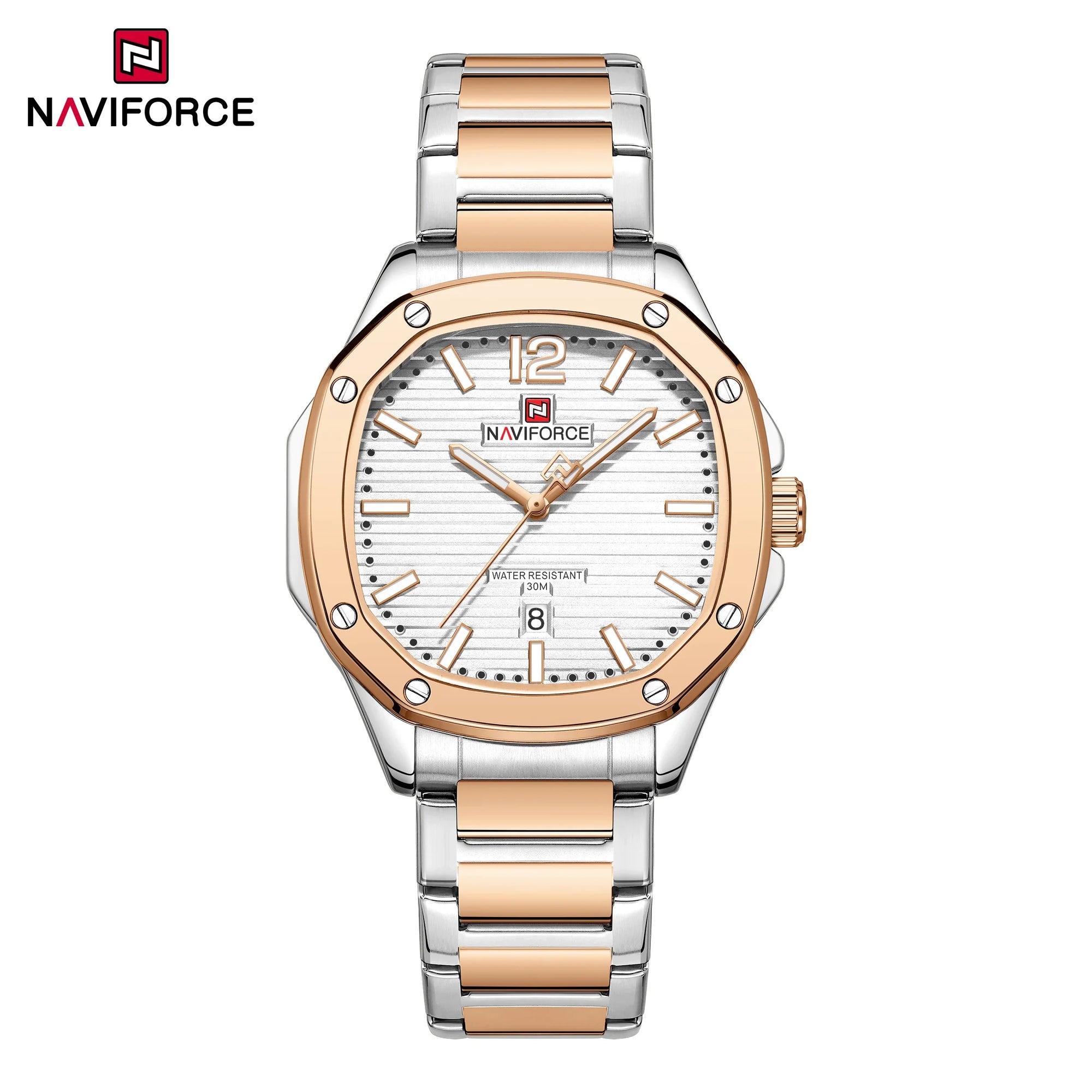 NAVIFORCE Men Luxury Brand Watches Military Sport Mens Wrsitwatches Full Steel Quartz Clock Men's Waterproof Business Watch