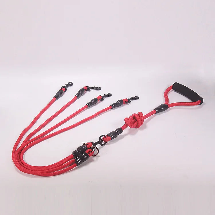 3 Way Dog Leashes for Walking 2/3/4 Dogs Pets Nylon Braided Rope No Tangle Dog Leashes for Small Dogs Dual Three Dogs Leash
