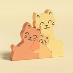 Dogs Family Puzzles Clay Silicone Mold Cat Bear Elephant Gypsum Plaster Mould Animal Craft Ornament Cement Concrete Resin Mold