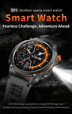 Men New Outdoors Sports Military GPS SmartWatch 10ATM Waterproof 730mAh High Battery Compass NFC HD Call For Huawei Xiaomi Watch