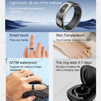 For Xiaomi Smart Ring Bluetooth Health Monitor Heart Rate Blood Oxygen Sleep Temperature Gesture Control Waterproof Sport Rings