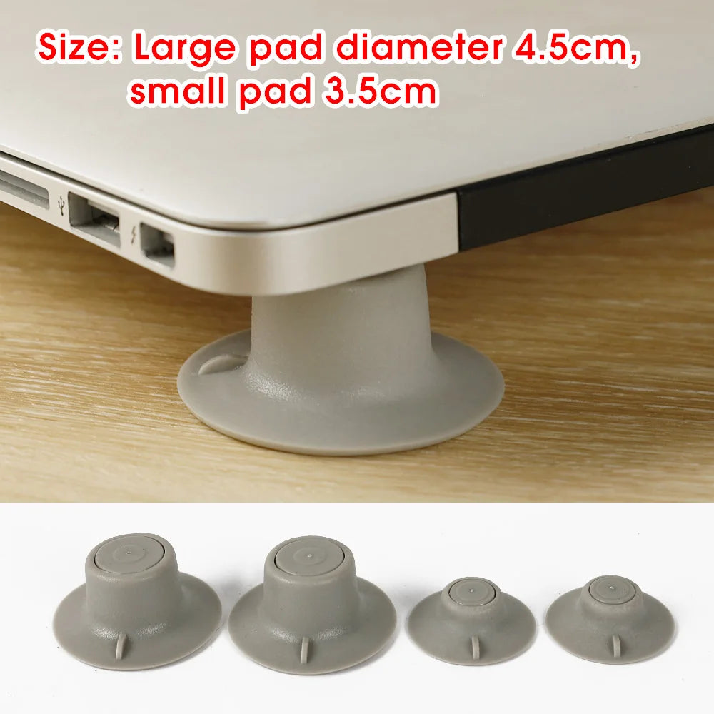 2Pcs Desktop Foldable Laptop Stand Base Portable Small Metal Base Universal Anti-Slip Stand Adjustable Notebook Cooling Holder