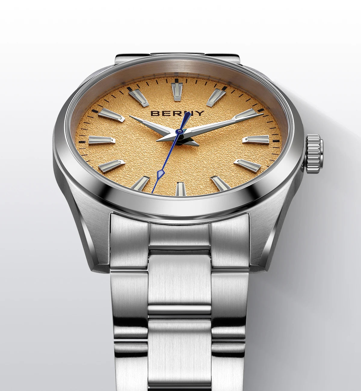 BERNY Watches for Men Luminous AR Sapphire Classic Dress Business Quartz Men's Watch 10ATM Elegant Fashion Casual Wristwatch