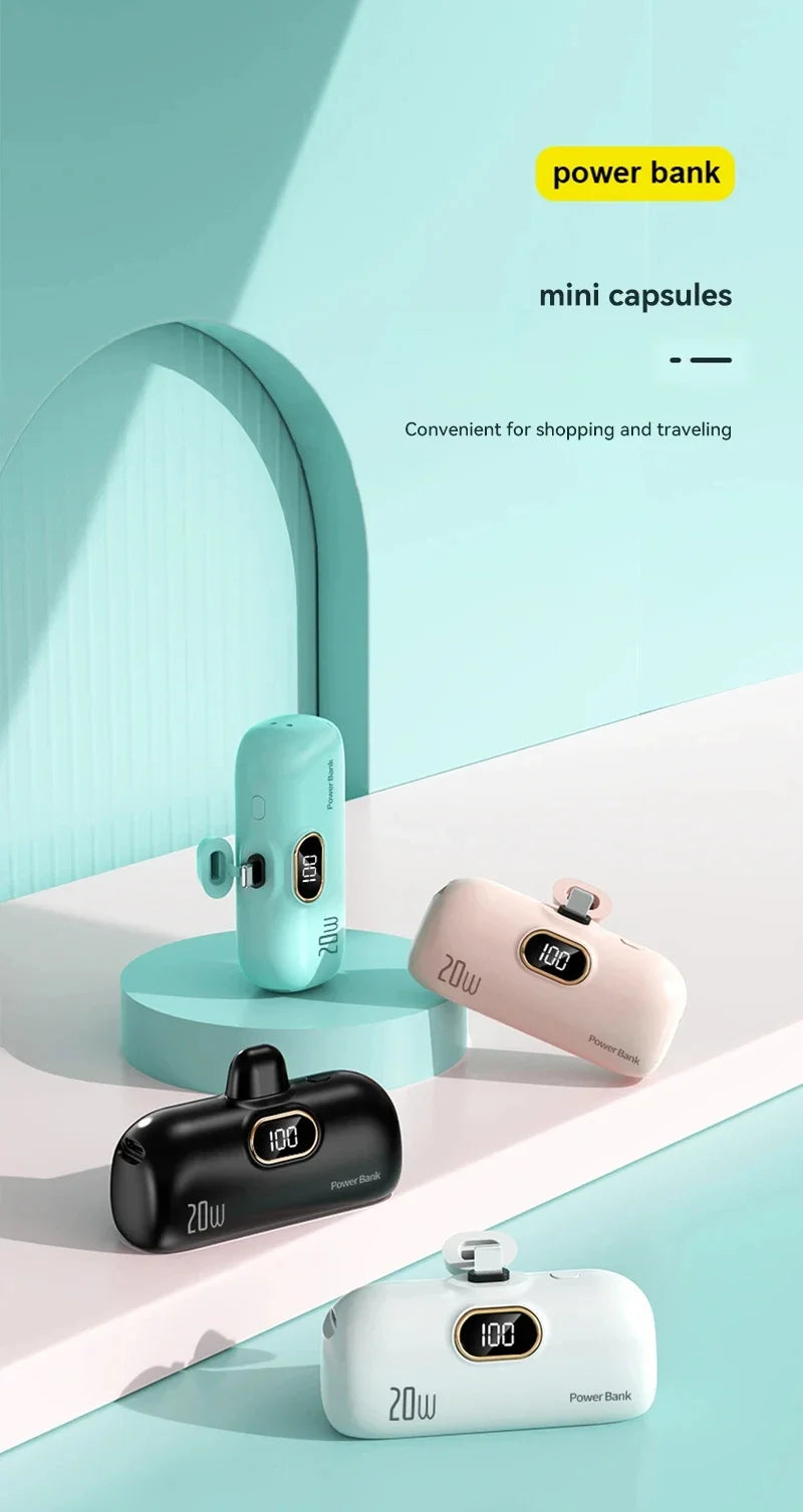 Oneplus  Mini Capsule 30000mAh Power Bank Portable Mobile Power Supply Emergency External Battery Fast Charger For iPhone Xiaomi