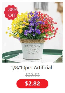 1/2/3/6pcs Artificial Flowers Garden Decor Artificial Flower Decoration Wedding Party Outdoor Courtyard Hanging Red Lily Flower