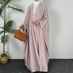 Muslim Open Front Abaya Loose Long Sleeve Wearout Kaftan Maxi Length Dress Women Jilbabs Cardigan Coat Sleeveless Inner Dress