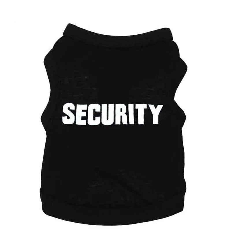 Police Suit Cosplay Dog Clothes Black Elastic Vest Puppy T-Shirt Coat Accessories Apparel Costumes Pet Clothes for Dogs Cats