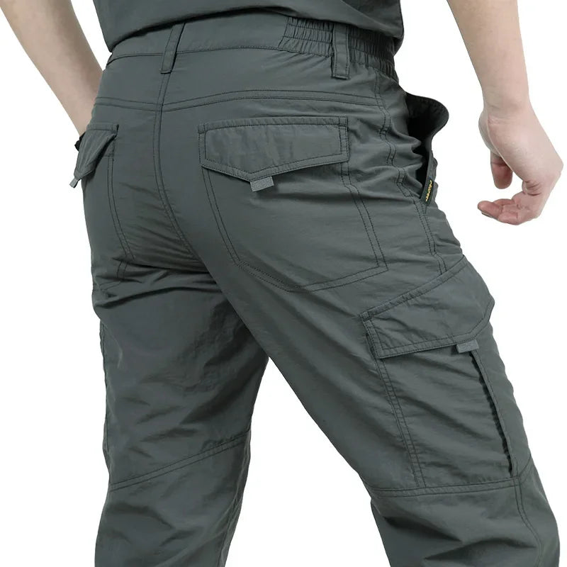 Breathable lightweight Waterproof Quick Dry Casual Pants Men Summer Army Military Style Trousers Men's Tactical Cargo Pants Male