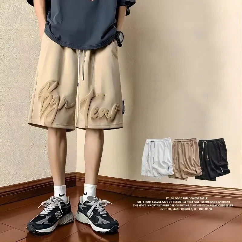 Summer Y2K Vintage Foamed Printed Men‘s Shorts Hip Hop Fashion Baggy Short Pants Gym Sports Bermudas Para Hombre Streetwear