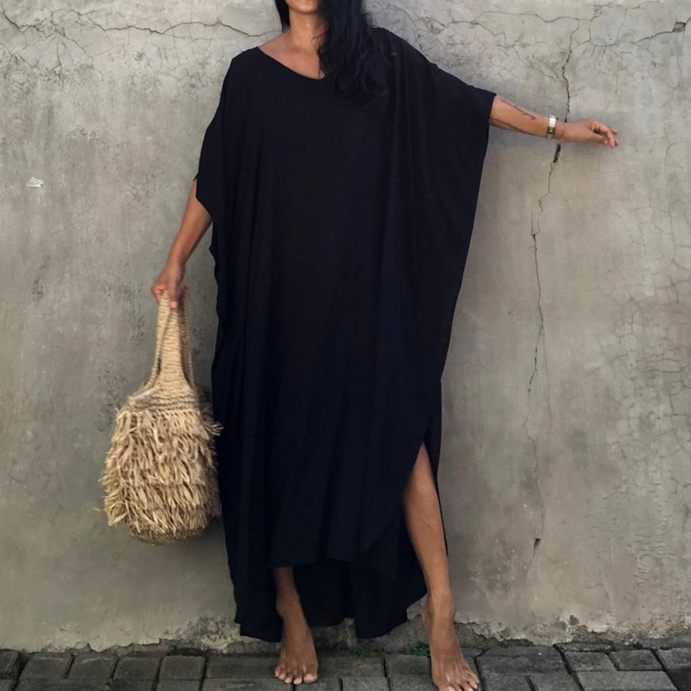 Beach Cover Up Kimono Women Summer 2023 New Pareo Swimsuit Cape Solid Bohemian Tunic Dresses Bathing Suits Dropshipping