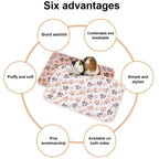 Soft Sleep Mat for Hamster Pet Pee Pad Puppy Kitten Blanket Bed Mat Guinea Pig Plush Mat Bed Small Animal Mat for Rabbit Hamster