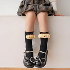 Kuromi Melody Cinnamoroll Kitty Cat Sanrio Socks for Children's Girls Cartoon Kawaii Korean Style Mid-Tube Trendy Student Socks