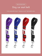 Dog Seat Belt, Dog Car Adjustable Seatbelts for Vehicle Nylon Pet Safety Heavy Duty & Elastic Car Harness for Dogs