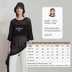 Amii Minimalist Women's Knitted Pullovers 2025 Summer Crew Neck Short-sleeved Casual Mid Long Loose Letter Jacquard Top 12542048