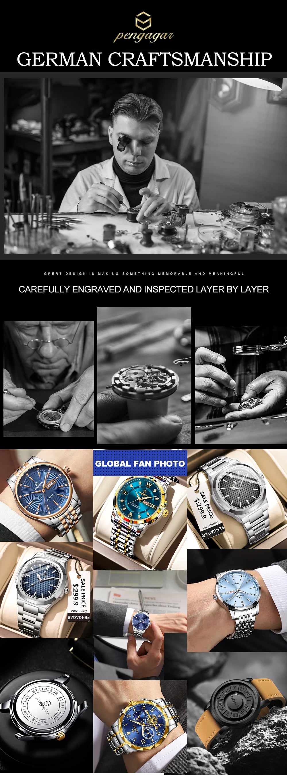 2025 Quartz Watch for Men Luxury Diamonds Gold Watch Waterproof Luminous Stainless Steel Business Men's Quartz Watch Mens Watch