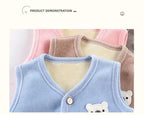 Kids Clothes Waistcoat Children's Vest  Boy Girl Thicken Velvet lining Keep Warm Jackets Vest Children's Clothing  Autumn Winter