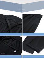 Summer High Stretch Smooth Ice Silk Casual Pants Man Thin Soft Elastic Waist Korean Grey Sweatpants Sports Jogging Trousers Male