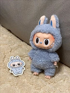 New Generation Labu Monsters Heartbeat Macaron Enamel Face Tabletop Ornament Plush Series  Keychain Birthday For Kid  Decoration