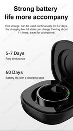 For Xiaomi Smart Ring Bluetooth Health Monitor Heart Rate Blood Oxygen Sleep Temperature Gesture Control Waterproof Sport Rings