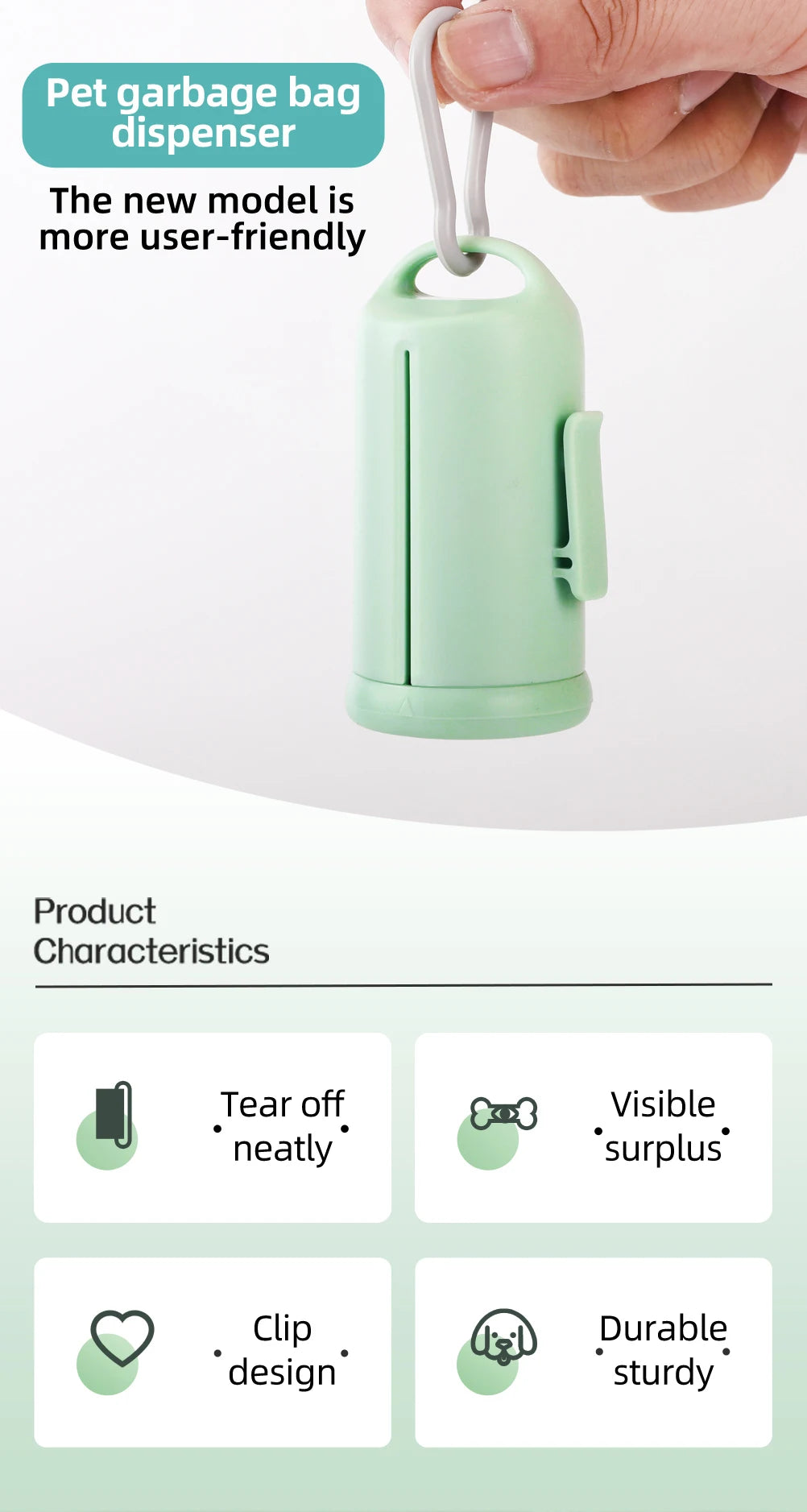 Dog Poop Bags Dispenser for Small Medium Large Dogs Pets Mini Travel Garbage Bag Box Outdoor Waste Bag Holder Pet Cleaning Tools