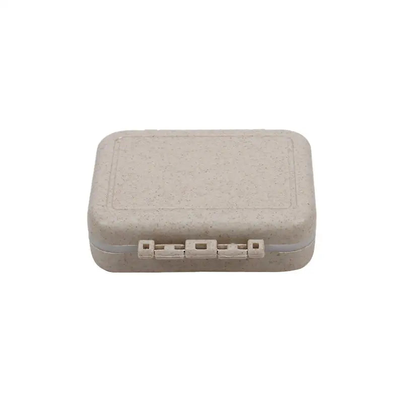 3 Grids Organizer Container For Tablets Travel Pill box With Seal Ring Small Box For Tablets Wheat Straw Container For Medicines