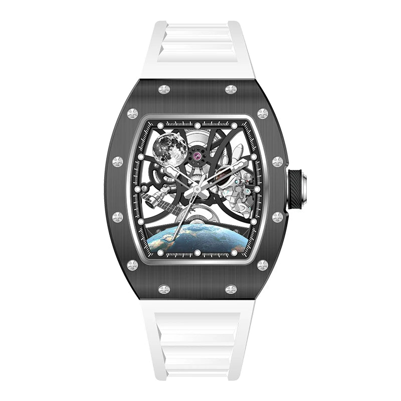 Luxury Automatic Watches Mens Mechanical Watch Bracelet Accessories  Waterproof Stainless Steel Clock Relogio