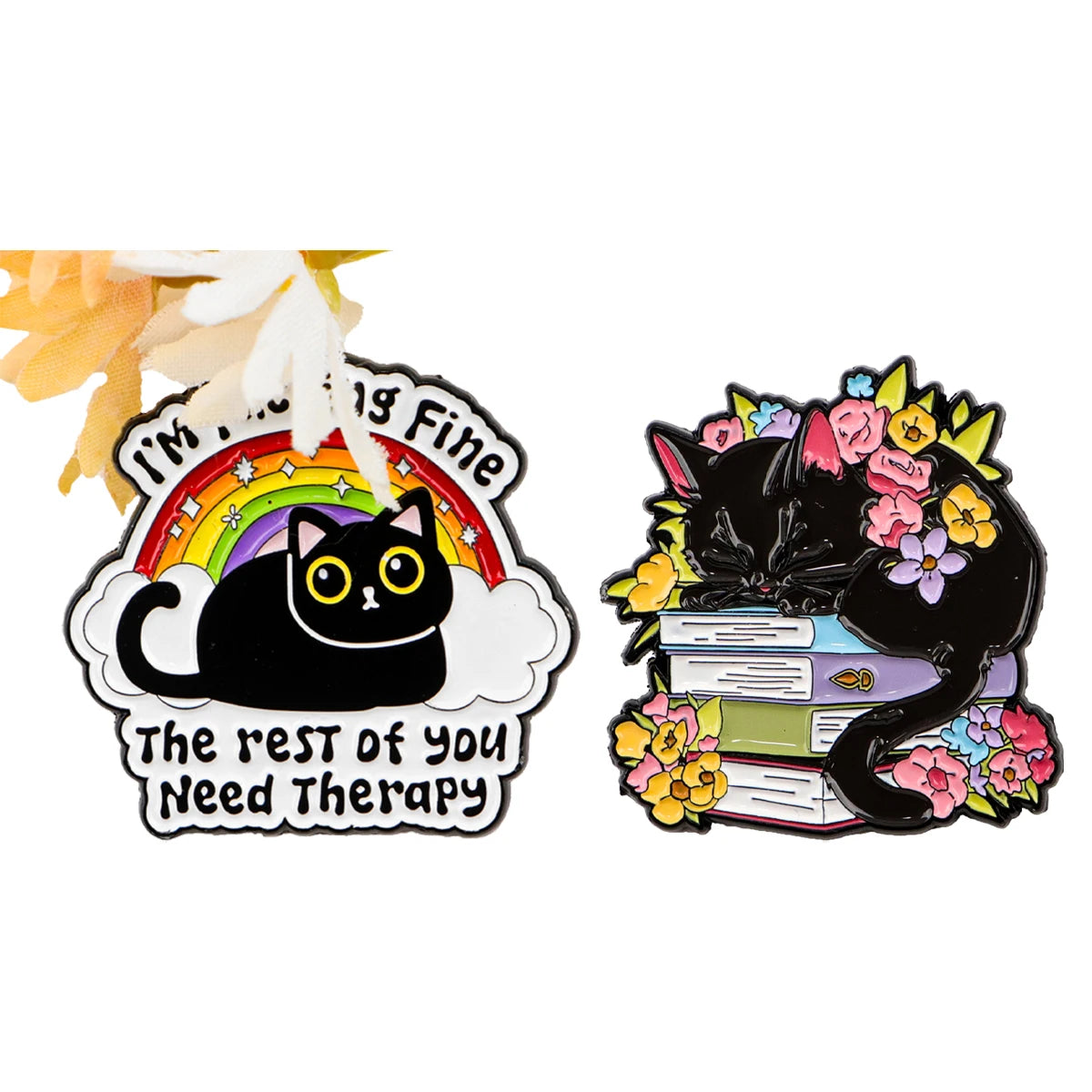 2-10pcs/set Funny Animals Series Enamel Pin Cartoon Cats Dogs Brooch Set Lapel Pins Badge on Backpack Clothing Accessories Gifts