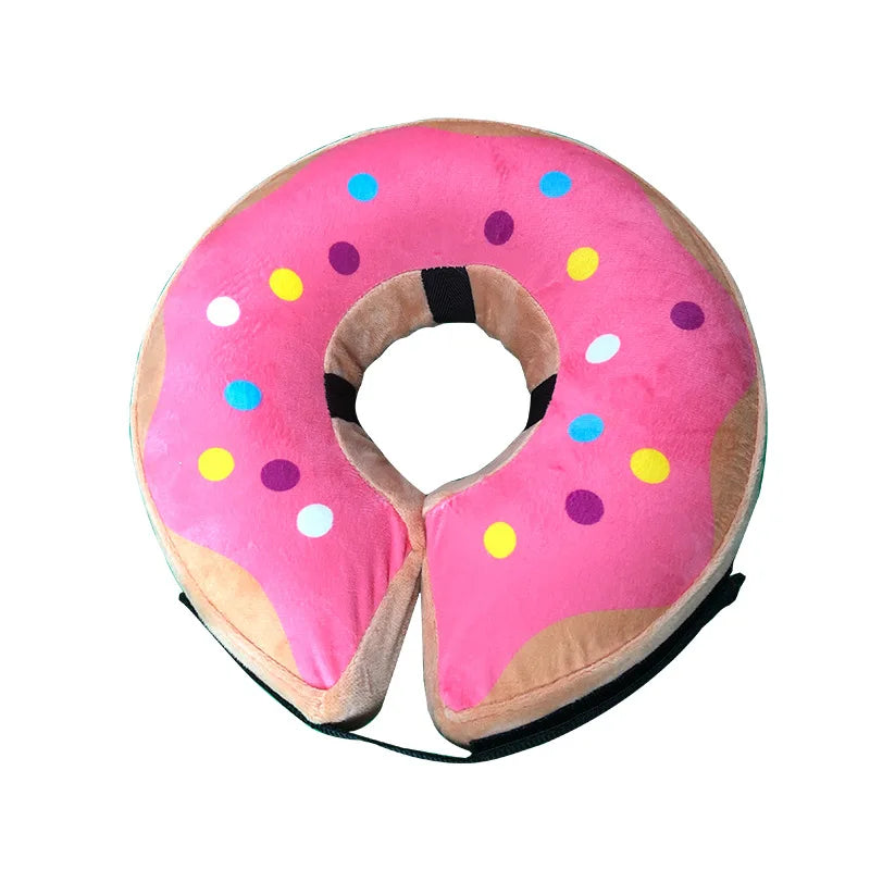 Soft Inflatable Dog Collar Elizabeth Cone Alternative, Post-Surgery Recovery Donut for Small to Large Dogs, Stops Licking Wounds