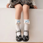 Kuromi Melody Cinnamoroll Kitty Cat Sanrio Socks for Children's Girls Cartoon Kawaii Korean Style Mid-Tube Trendy Student Socks