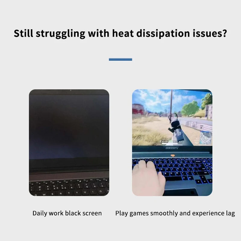 Laptop Cooler Base Stand Foldable Laptop Cooling Pad Holder Portable Notebook Radiator Bracket Heighten Rack With 1 Cooling Fans