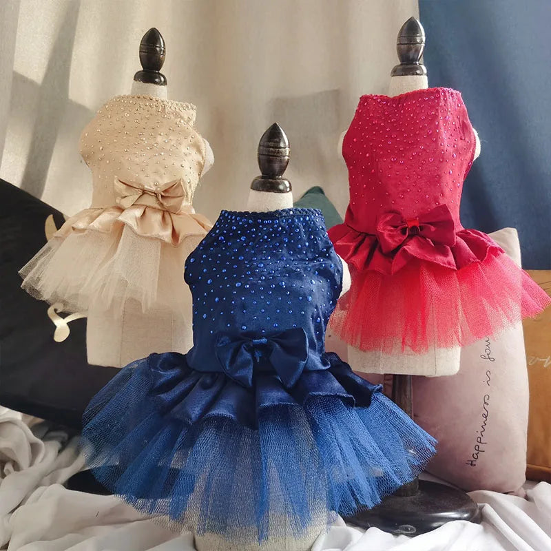 Summer Pet Clothes Wedding Dog Dress For Dogs Skirt Summer Princess Dog Dresses Clothes For Dogs Skirts York Pet Chihuahau Dress