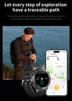 Men New Outdoors Sports Military GPS SmartWatch 10ATM Waterproof 730mAh High Battery Compass NFC HD Call For Huawei Xiaomi Watch