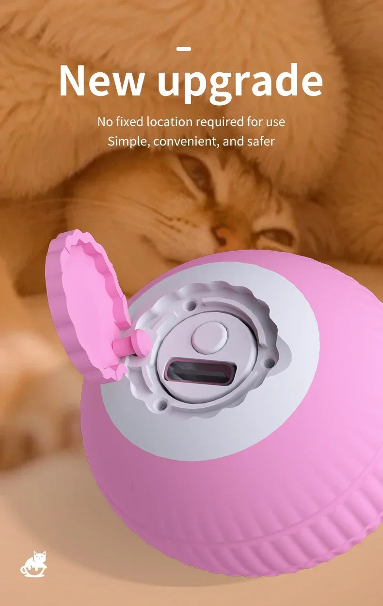 Interactive Cat Toy Ball Rolling Balls Pet Kitten Cats Teaser Automatic Electric Smart Game Plush Toys Play Stimulator Training
