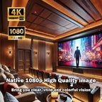 Portable Projector 4k 1920*1080P HD Resolution Intelligent Control 5G WiFi BT5.0 Home Theater Beamer Outdoor Movie LED Projector
