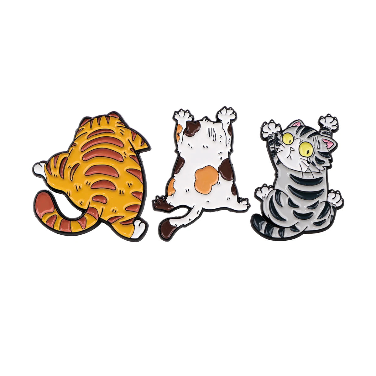 2-10pcs/set Funny Animals Series Enamel Pin Cartoon Cats Dogs Brooch Set Lapel Pins Badge on Backpack Clothing Accessories Gifts