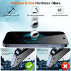 2pcs Dust Installation Privacy Tempered Glass Screen Protector for iPhone 16 15 14 13 12 11 Pro Max 14 15 Plus 16e X Xs Max Xr
