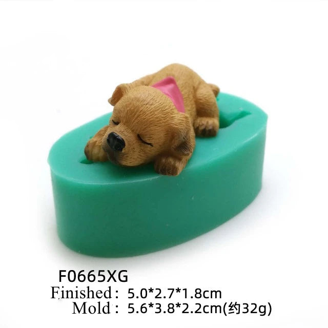 13 Dogs Shape Silicone Fondant Cake Decorating Mold Corgi Bulldog Chocolate Polymer Clay Mould Animal Cake Tool Bakeware M485