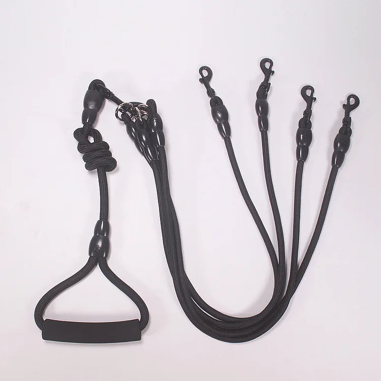3 Way Dog Leashes for Walking 2/3/4 Dogs Pets Nylon Braided Rope No Tangle Dog Leashes for Small Dogs Dual Three Dogs Leash