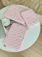 Cute Print Love Embroidery Laptop Bag 11 13.3 14 15 15.6 16 Inch Computer Bag Protection Case Laptop Sleeve Computer Case Bag