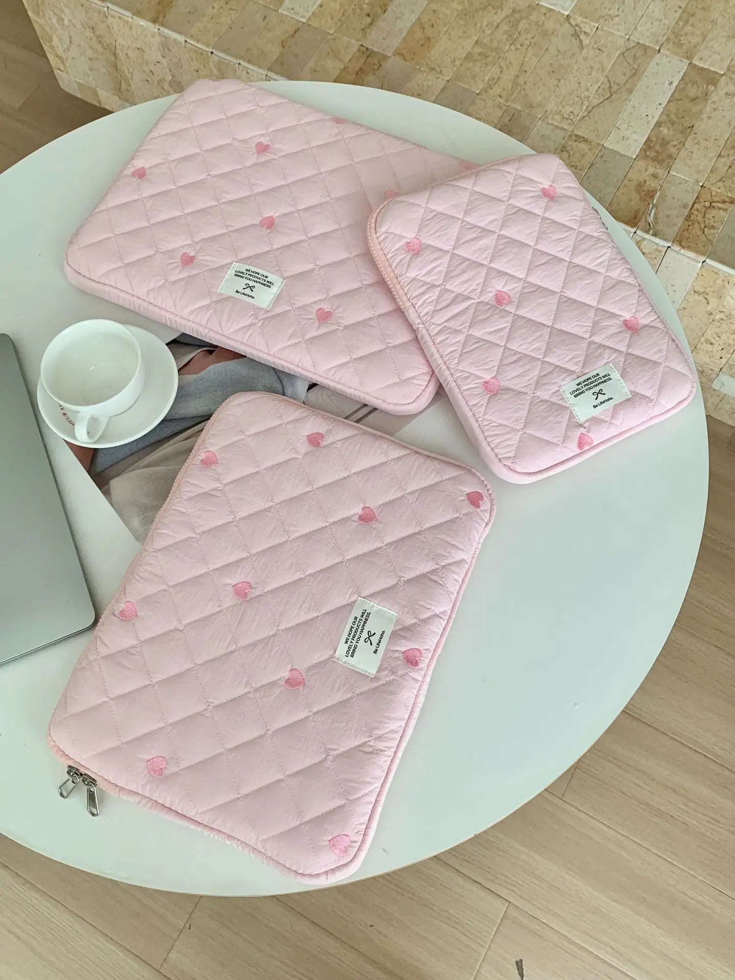 Cute Print Love Embroidery Laptop Bag 11 13.3 14 15 15.6 16 Inch Computer Bag Protection Case Laptop Sleeve Computer Case Bag