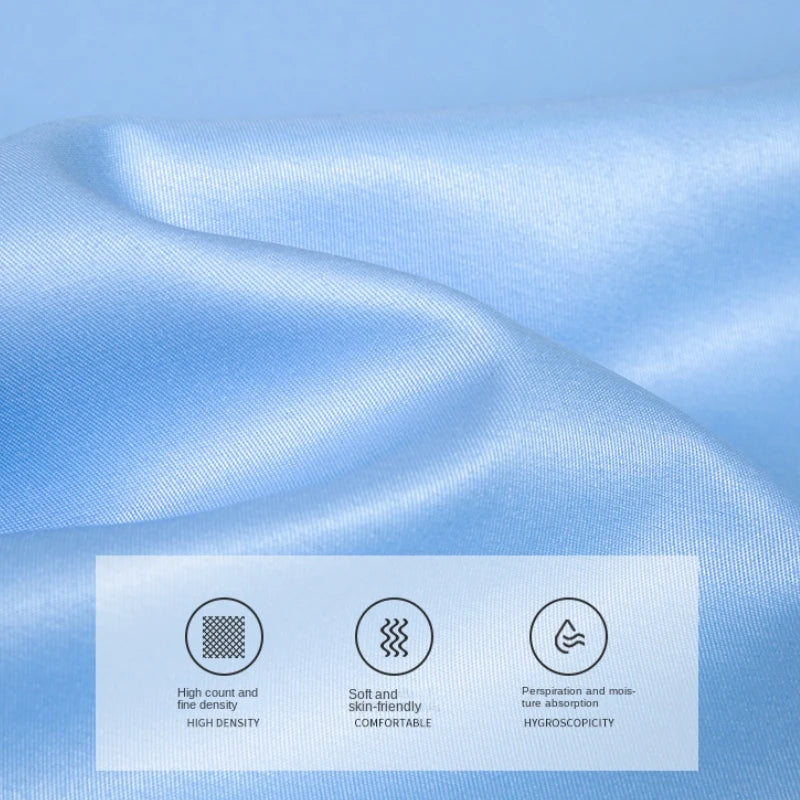 2023 Summer Short Sleeve High Density Silky Material Solid  Elastic Business Men Dress Shirts No Pocket Stretch Clothes