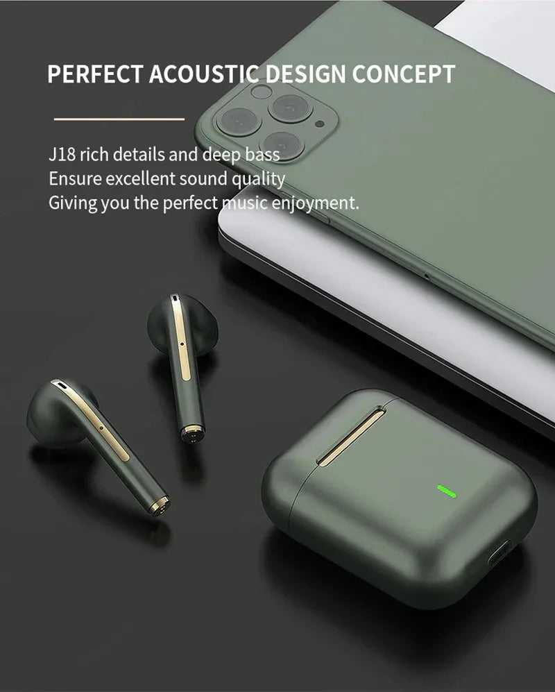 Xiaomi Wireless Earphones J18 In Ear TWS Bluetooth Ture Sport Headphones HiFI Stereo Game Waterproof Headset With Microphone