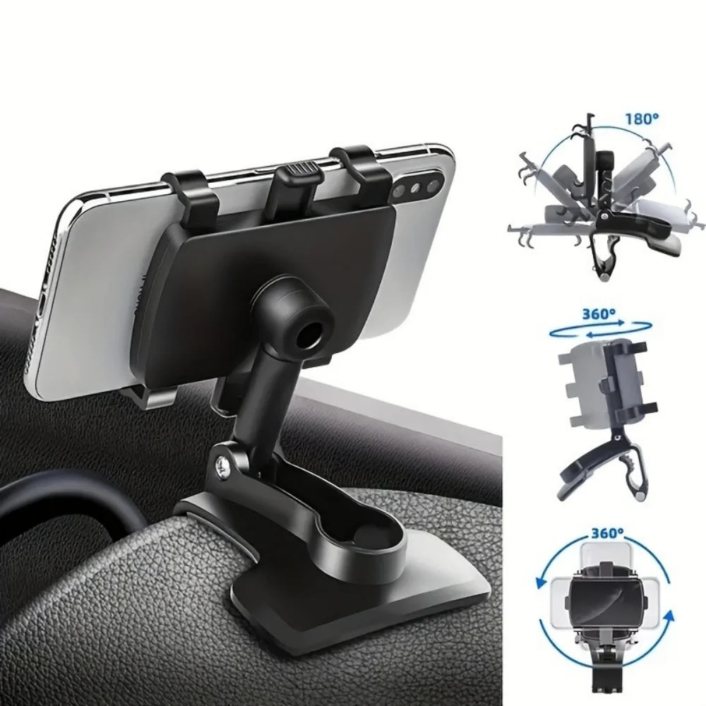 Universal Car Mobile Phone Holder Dashboard Easy Clip Mount Stand Cellphone Stand For GPS Navigation Windshield Hanging Holder