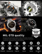 Men New Outdoors Sports Military GPS SmartWatch 10ATM Waterproof 730mAh High Battery Compass NFC HD Call For Huawei Xiaomi Watch
