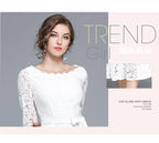 Lace White Prom Dress Women 2023 Summer Autumn Long Sleeve Sexy Slash Neck A Line Midi Party Vestidos Flower Embroidery