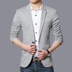 BROWON Autumn Brand Men Blazers Slim Fit Casual Suit Jacket Sold Color One Button Korean Style Business Wedding Party Blazer