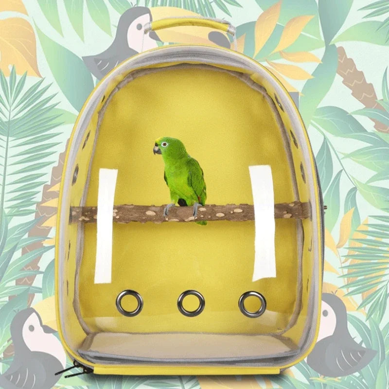 New Bird Carrier Small Pet Travel Bag for Small Parrot Lightweight Portable Backpack Transparent Pet Bird Cage