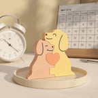 Dogs Family Puzzles Clay Silicone Mold Cat Bear Elephant Gypsum Plaster Mould Animal Craft Ornament Cement Concrete Resin Mold