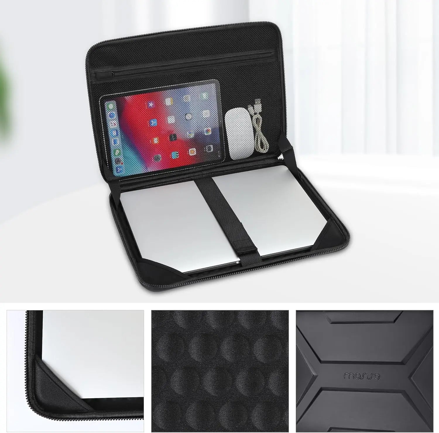 Laptop Sleeve Case Waterproof Notebook Carrying Case for MacBook Pro 13 14 15 16 M4 M3 M2 M1 Hard Shell Computer Handbag Cover