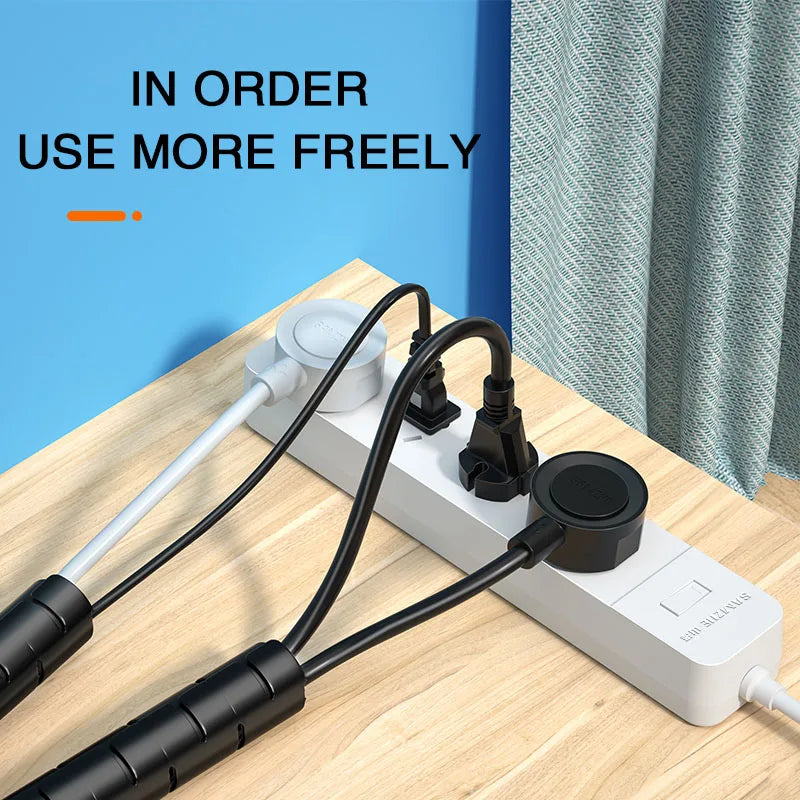 2M 16/10mm Flexible Spiral Cable Wire Protector Cable Organizer Computer Cord Protective Tube Clip Organizer Management Tools